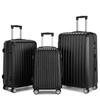 20-inch ABS Trolley Case with External Combination Lock - Zipper Suitcase, Three-Piece Set Luggage Bag in Stock