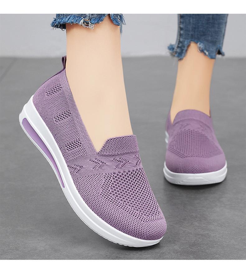 2025 Summer Women's Casual Slip-On Shoes - Comfortable One-Step Mom Shoes