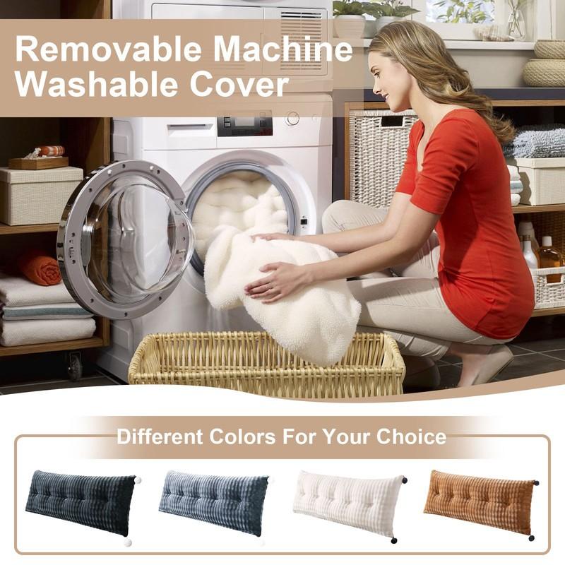 Odnímatelný čelo postele čtecí polštář, plyšový zádový polštář, klínový polštář na postel a pohovku