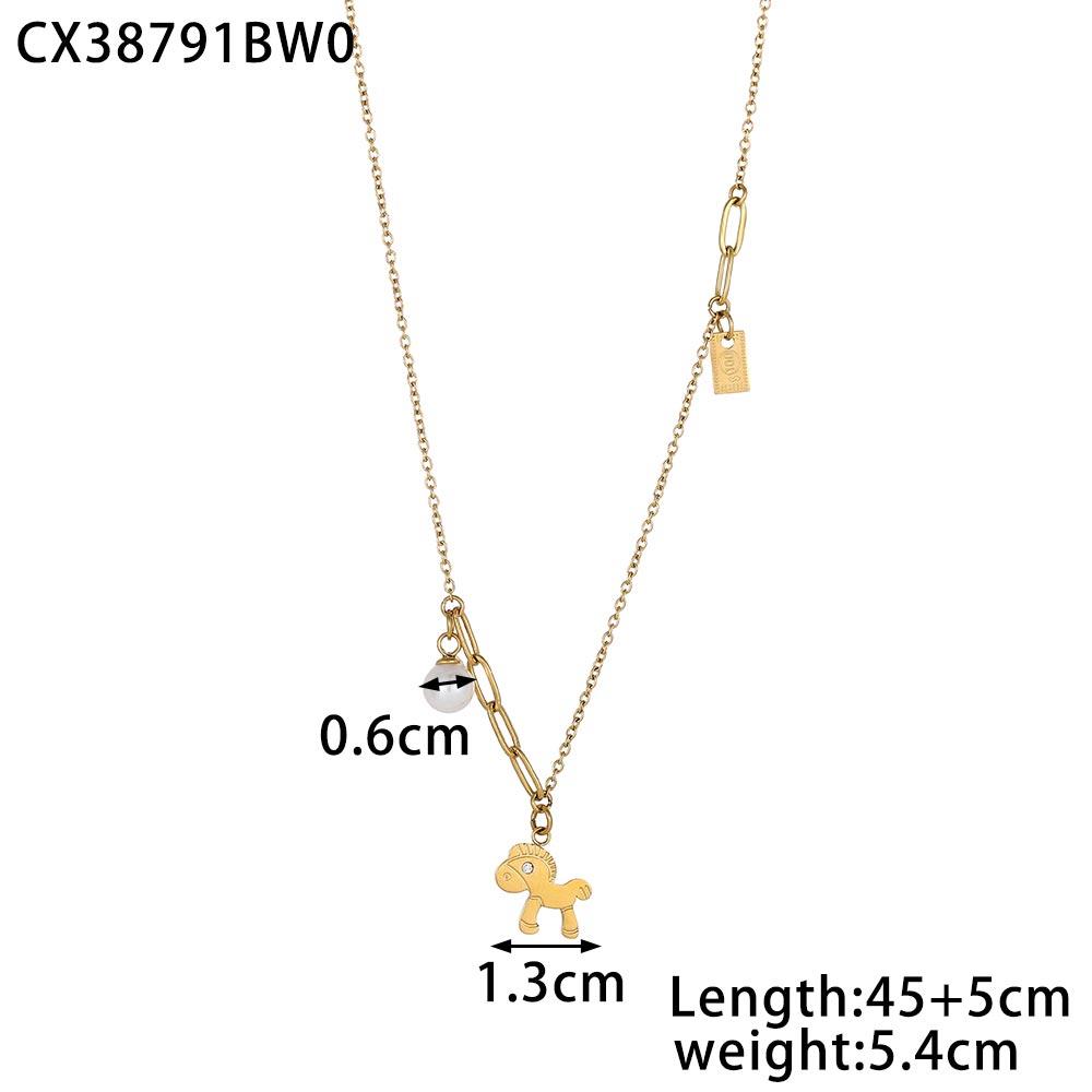 CARLIDANA French Design Stainless Steel Gold Plated U Pearl Bow Flower Earrings for Women's Fashion High Quality Luxury Jewelry