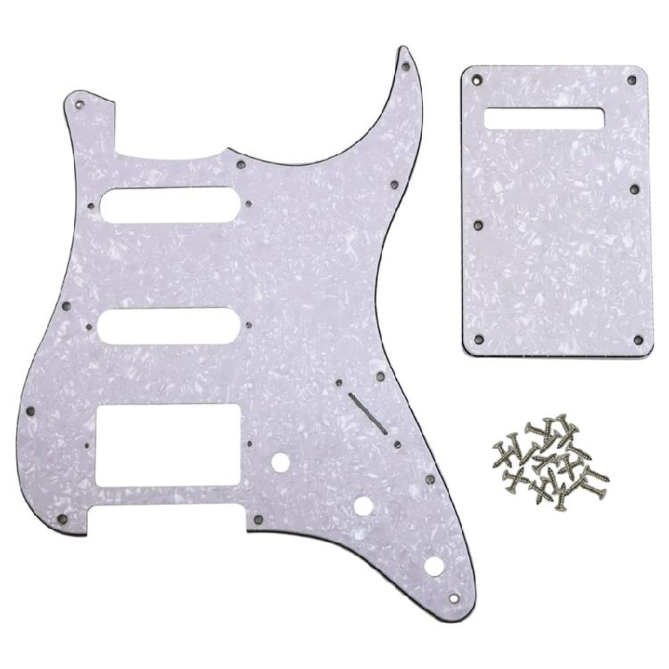 11-Loch Gitarren-Schlagbrett mit Befestigungsschraube Rückplatte Humbucker Ersatz Kratzschutz Elektrische Gitarre Zubehör