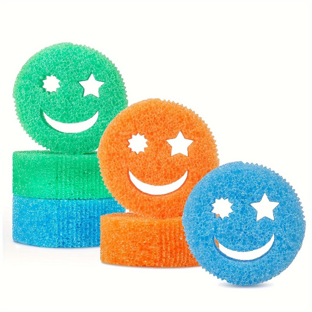 Polyurethane Multi-Purpose Scrub Sponges (3/6 Pack) - Scratch-Free Kitchen & Bathroom Cleaning Sponges - & Polymer Foam