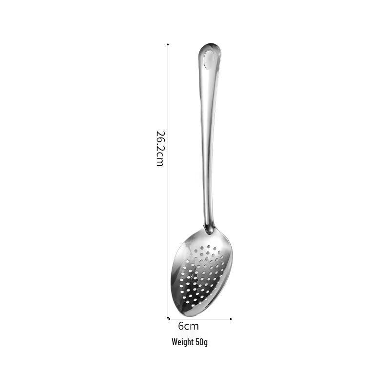 Stainless Steel Kitchen Utensil Set: Spatula, Soup Ladle, Slotted, Serving, Portion Spoons & Frying Pan Tools.