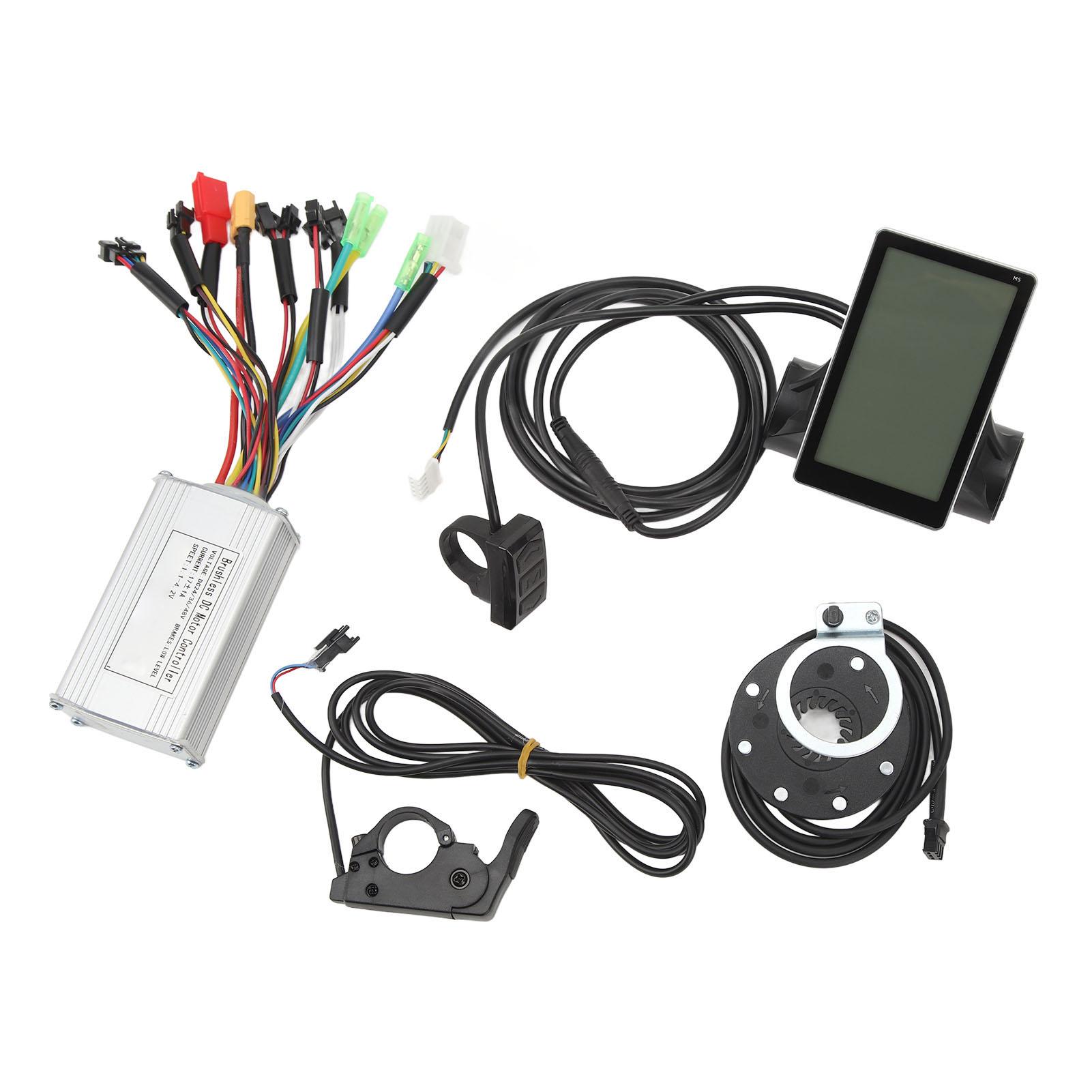 

Electric Bicycle Lithium Conversion Controller Kit 17A Controller LCD M5 Display Power Assist Sensor Thumb Throttle