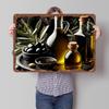 Olive Oil Still Life Poster Customized Wall Art Vintage Metal Signs Retro Tin Plaque for Man Cave Decoration At Home House Decor