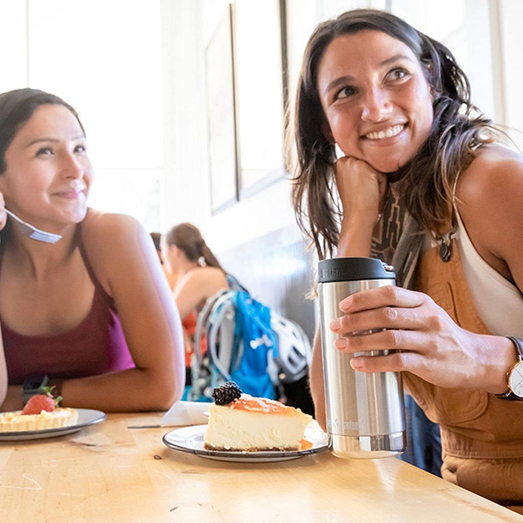 Klean Kanteen TK Wide Stainless Steel Mug with Cafe Cap, 12oz (355ml), 1008340