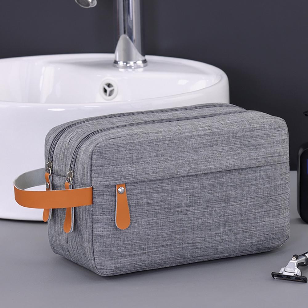 4041 Dual Layer Men Toiletry Bag Portable Travel Waterproof Cationic Fabric Cosmetic Storage Bag