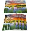 Dusk Mountain Forest Tablecloth Holiday Decor Waterproof Rectangular Tablecloths Wedding Decor Table Cover