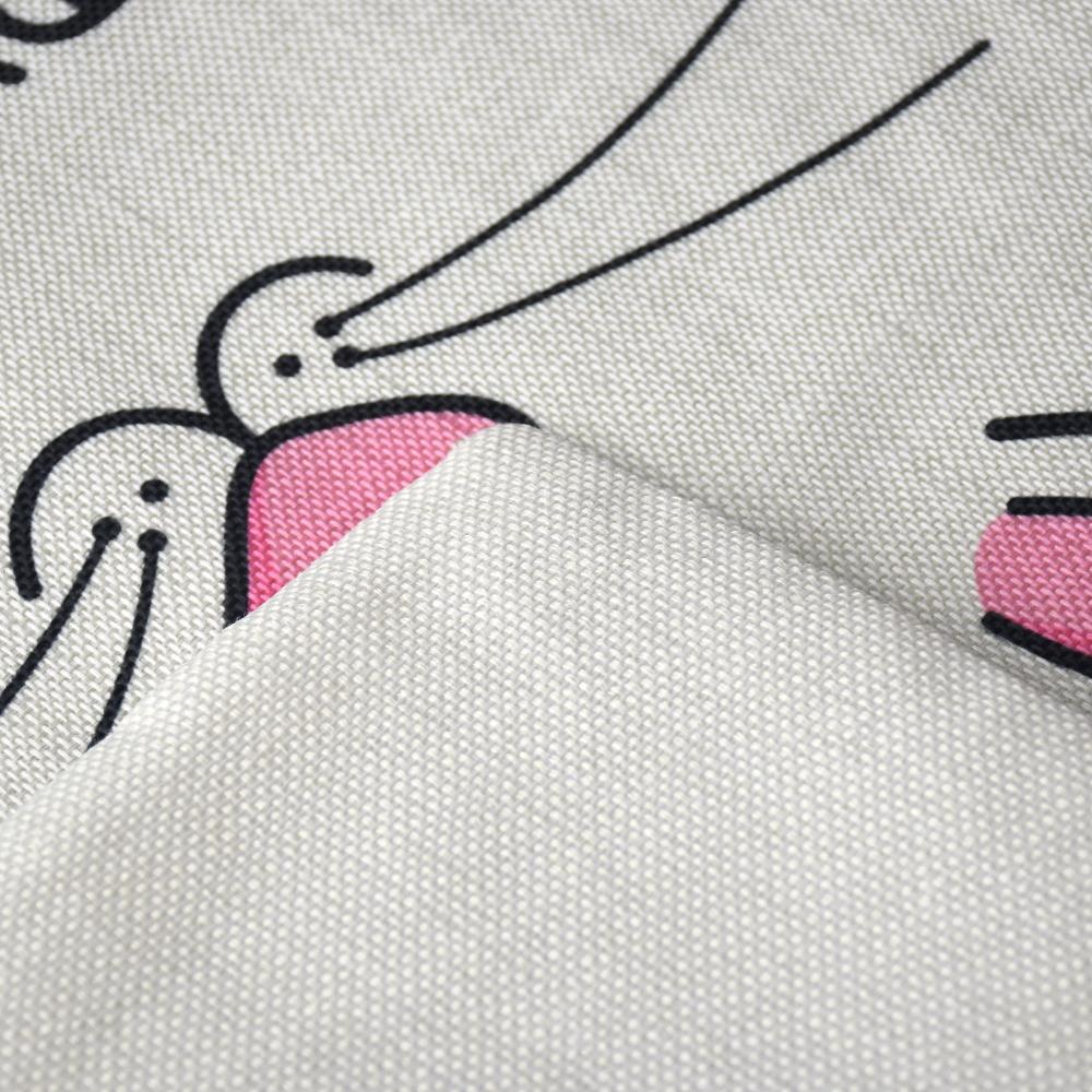 Easter Decorative Pillowcase With Rabbit Ears, White
