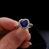 The Same Style Of Heart-Shaped Emerald And Zircon Ring Worn By Japanese And Korean Fashionable Female Celebrities Wedding Rings
