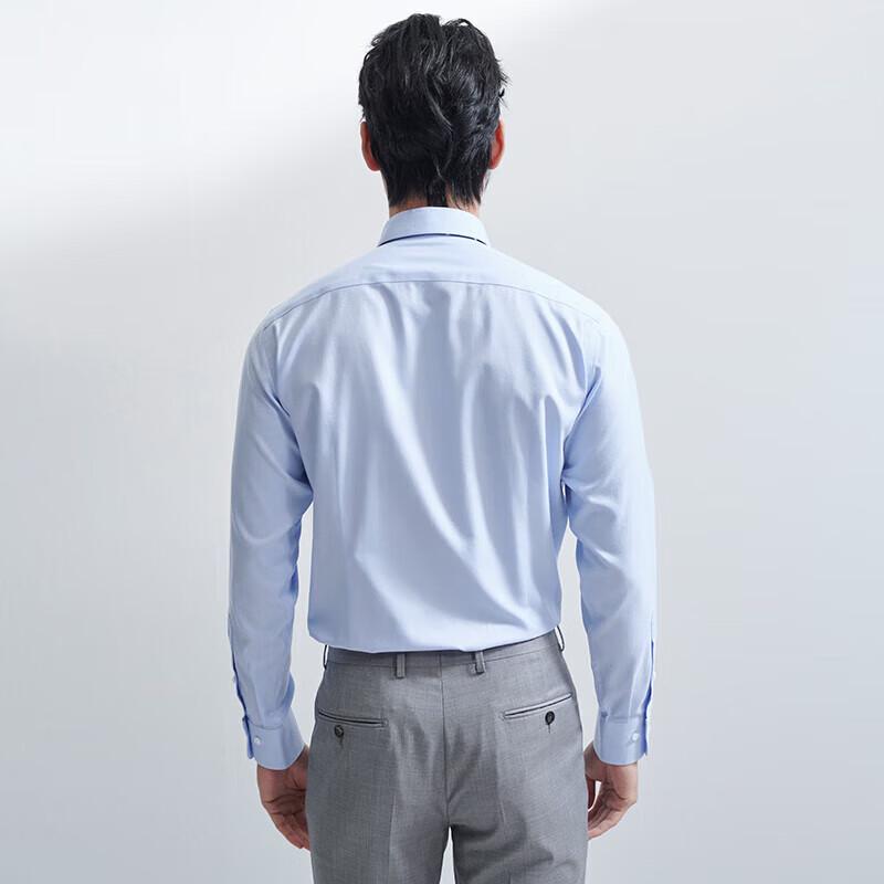 Chemise Business à Manches Longues Anti-froissage pour Homme Baoxiniao