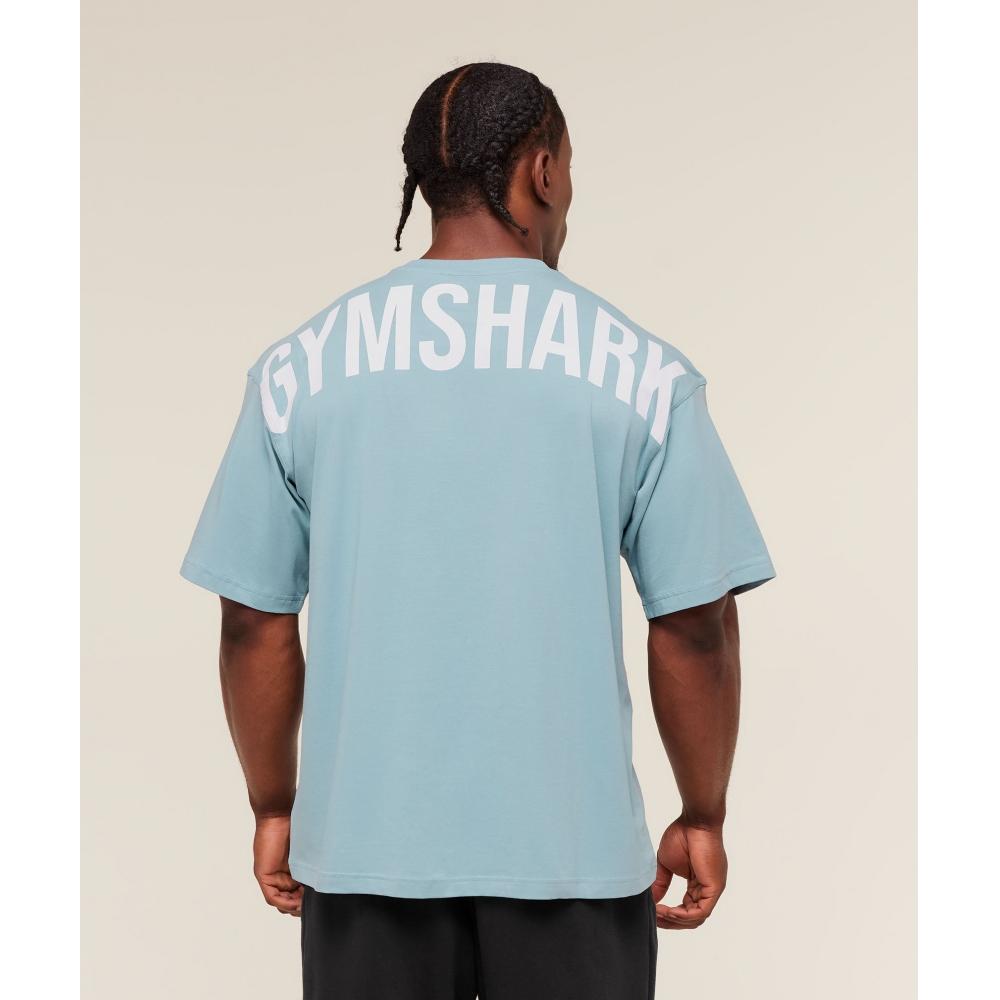 Gymshark Power T shirT Bench Blue A4b9w Udr4