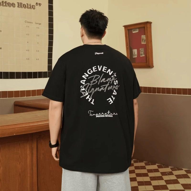 Cartoon Bedrucktes Lockeres Herrenmode Einfaches Kurzarm-Oberteil Baumwolle Bequem Leicht Kurzarm-T-Shirt