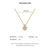 Simple Irregular Round Pendant Necklace Women's Fashion Gold Color Coin Rose Flower Necklace Sexy Neck Chain Party Jewelry K