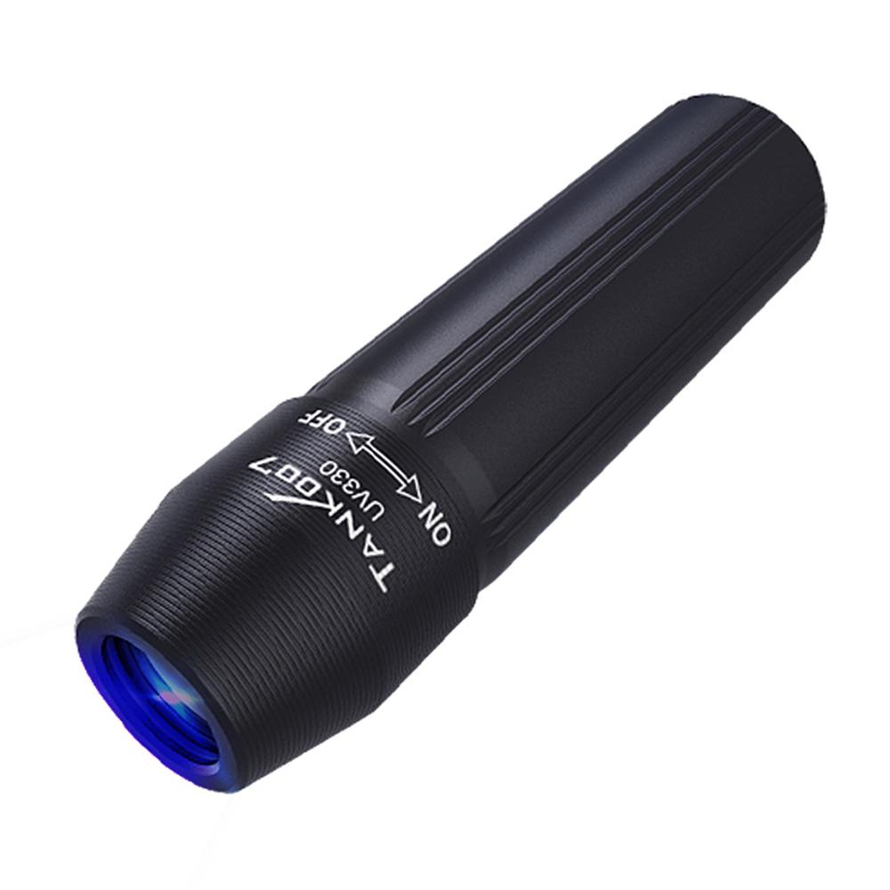 

TANK007 UV330 Ultraviolet Flashlight 365nm UV Light LED Torch Fluorescence Detection Mini Curing Light ( No Battery ) A