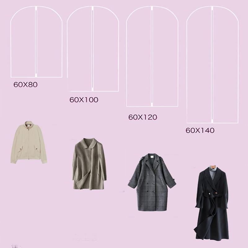 Clothes Dust-proof Bag Transparent Three-dimensional Clothing Dust-proof Cover Suit Cover Coat Dust-proof Printing Hanging Bag YSXX