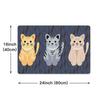 Soft Non-Slip Cat Print Kitchen/Bathroom Mat - Durable, Easy To Clean - Various Sizes