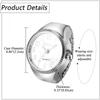 "Fashion Ring Watch for Women Adjustable Stainless Steel Analog Waterproof Quartz Timepiece Gold Silver"