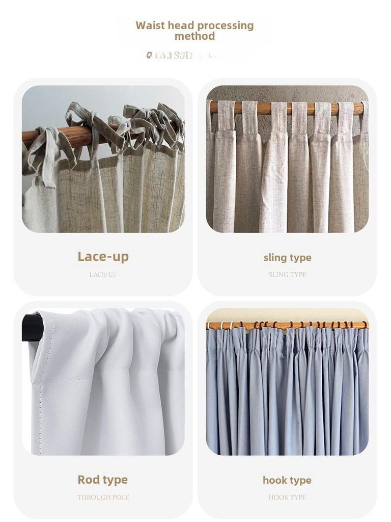 Wasserdichter Verdunkelungsvorhang für Außenbalkon - Sonnenschutzstoff aus feinem Leinen