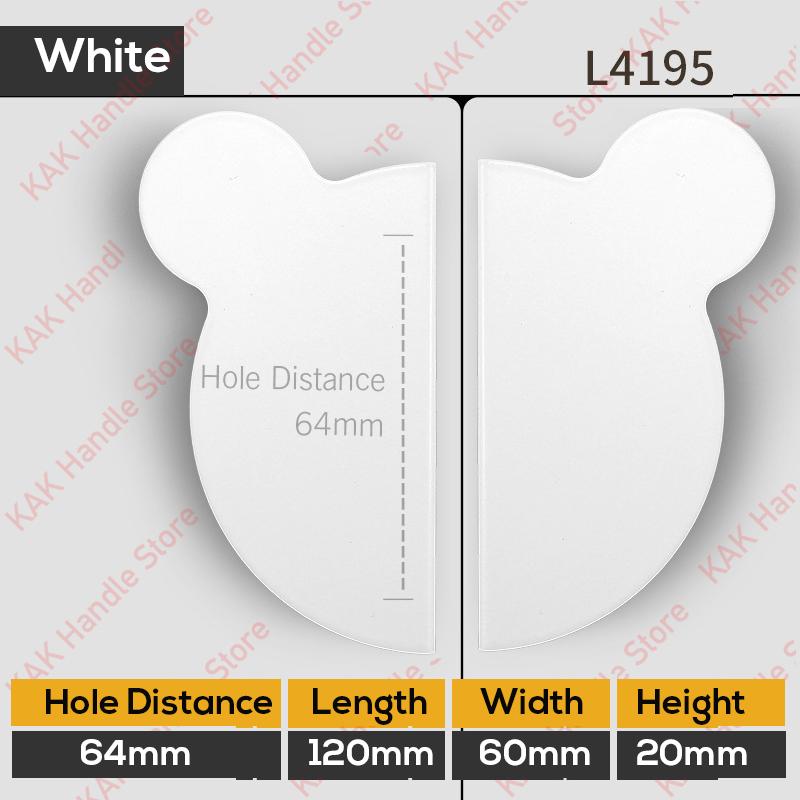 KAK 2 Pack Bear Head Furniture Handle for Kids Rooms Colorful Cabinet Handle and Drawer Knobs Decorative Door Hardware Fittings