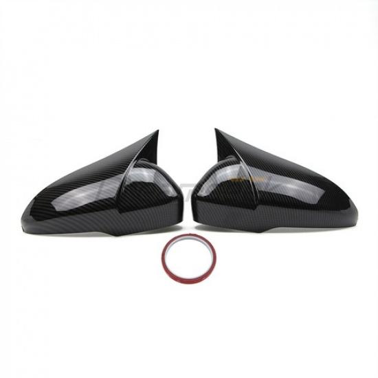 Rear View Side Mirror Cover For Ford Mondeo / Fusion 2013-20 Carbon Fiber Style