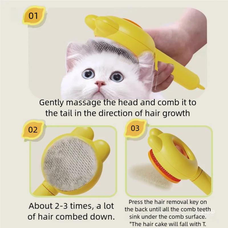 Pet Dog Brush Cat Comb Self Cleaning Hair Remover Brush Dogs Cats Grooming Tools Pets Dematting Comb Accessories High Efficiency