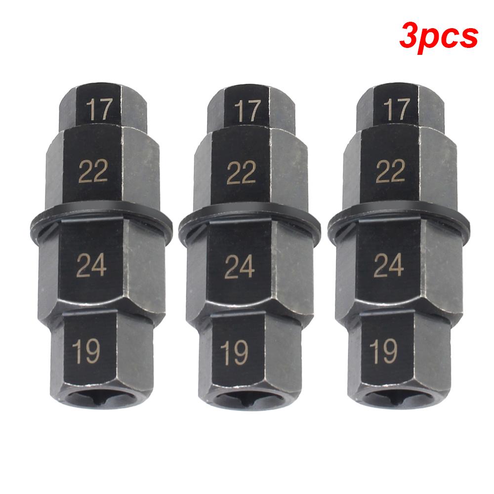 17/19/22/24mm Adapter 3/8inch Drive Ratchet Wrench Socket Motorcycles Hex Axle Removal Tools Hand Kit Boat Truck Car Accessories