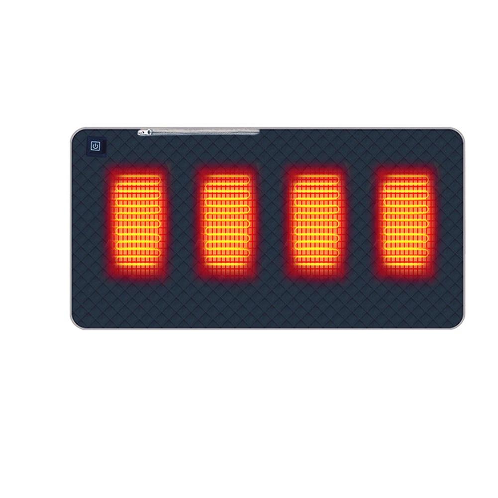 Portable Heated Cushion 3 Adjustable Temperature USB Electric Heating Pad 4 Heated Areas Warmer Sitting Mat Pad for Camping Home