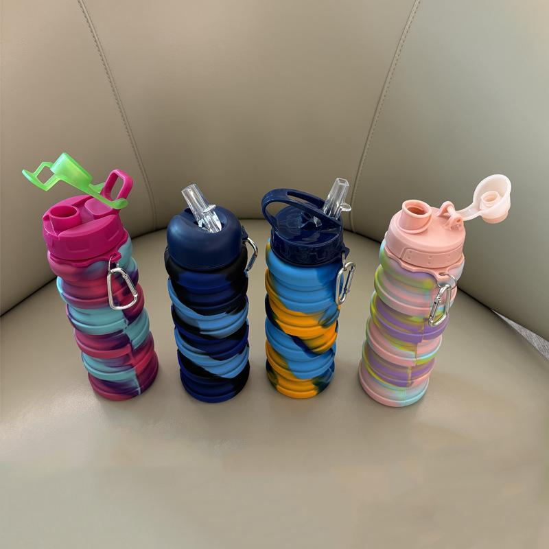 Outdoor Sports Food Grade Silicone Folding Water Cup Retractable Cup Water Bottle