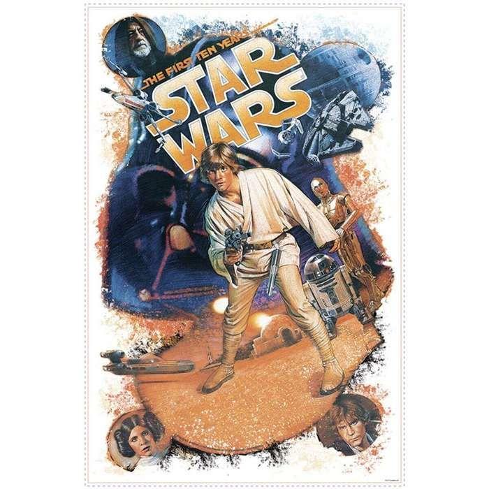 Giant Repositionable Stickers Retro Star Wars 89x57