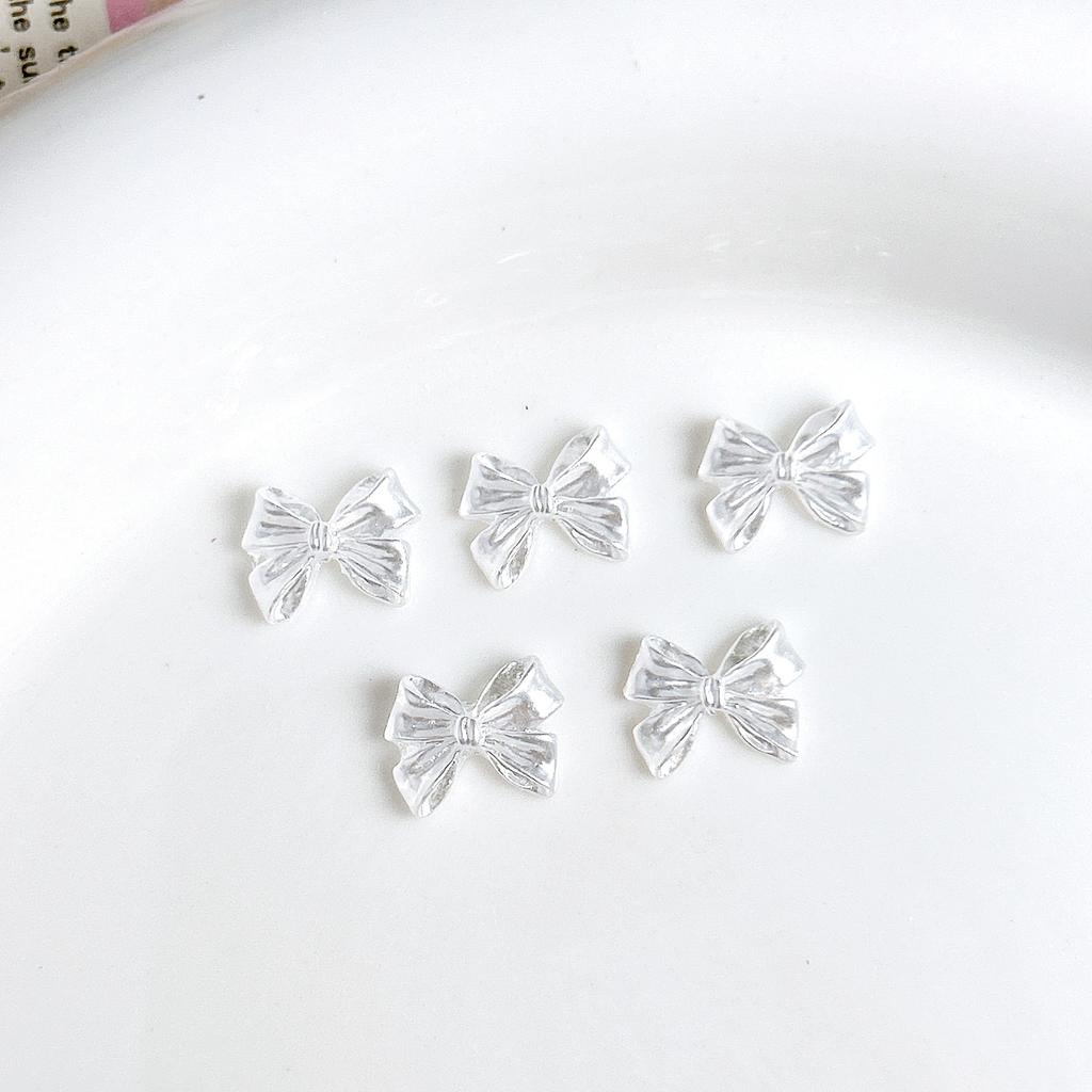 Nail Art Bowknot Accessories New 3D Versatile Fairy Style Ice Transparent Pearl Bowknot Nail Decorations