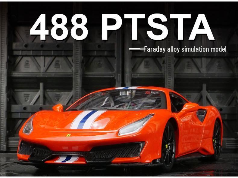 Bburago 1:18 488 Pista Alloy Supercar Model with Opening Doors