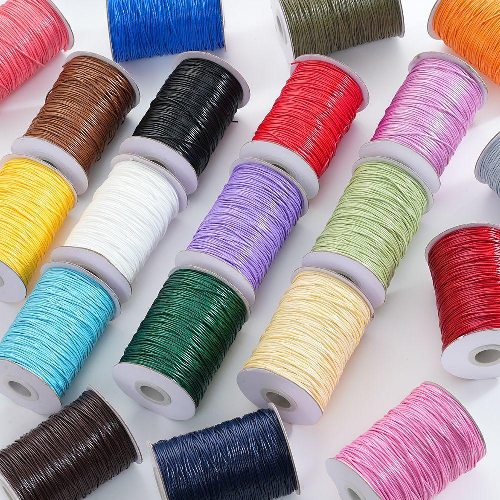 1.5mm10m Long Hand-woven Wax Thread PU Leather Thread Pendant Leather Rope Necklace Bracelet Pendant Braided Rope Without Shaft 1.5mm