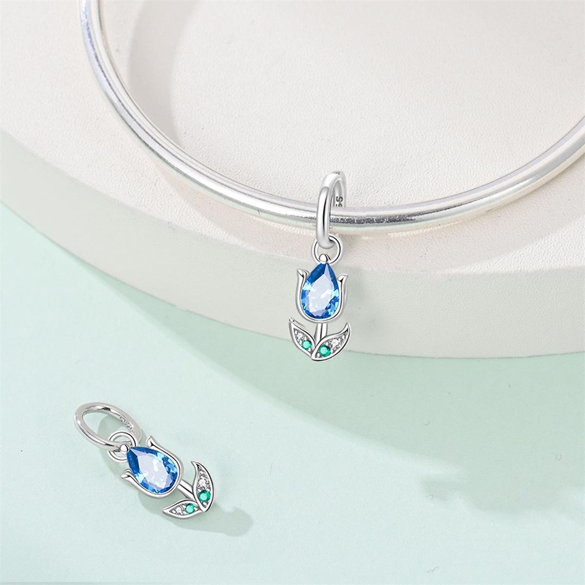 

Оригинальные медные шармы Синяя бабочка Цветочные бусины Подходят для браслета Ожерелье Аксессуары Женщины Изготовление Изысканных Ювелирных Изделий Подарок