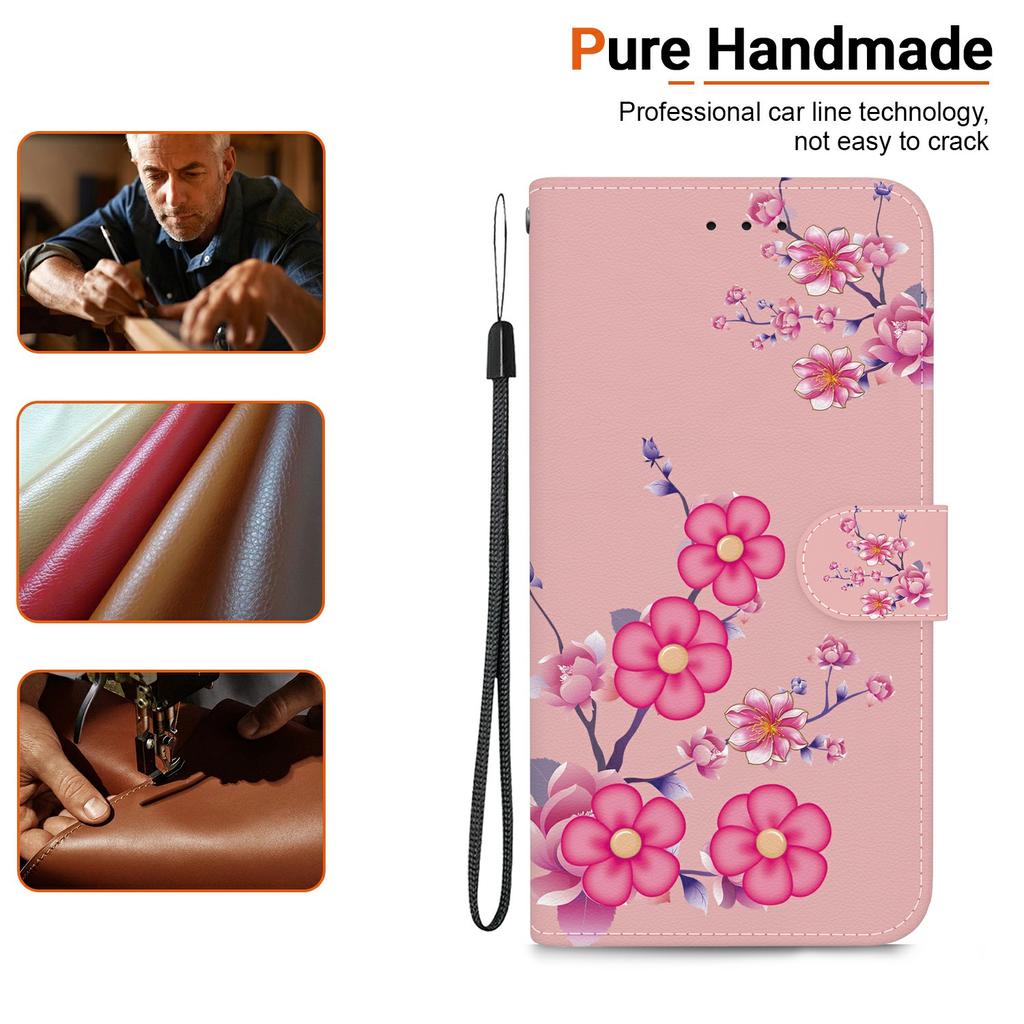 For Xiaomi Redmi Note 14 4G (163.25mm) Wallet Phone Case Anti-Drop Leather Flip Cover Pattern Printing