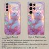 Cute cat pattern glass phone case suitable for Samsung Galaxy S26 S25 S24 S23 S22 S20 FE/Ultra/Plus shockproof back cover