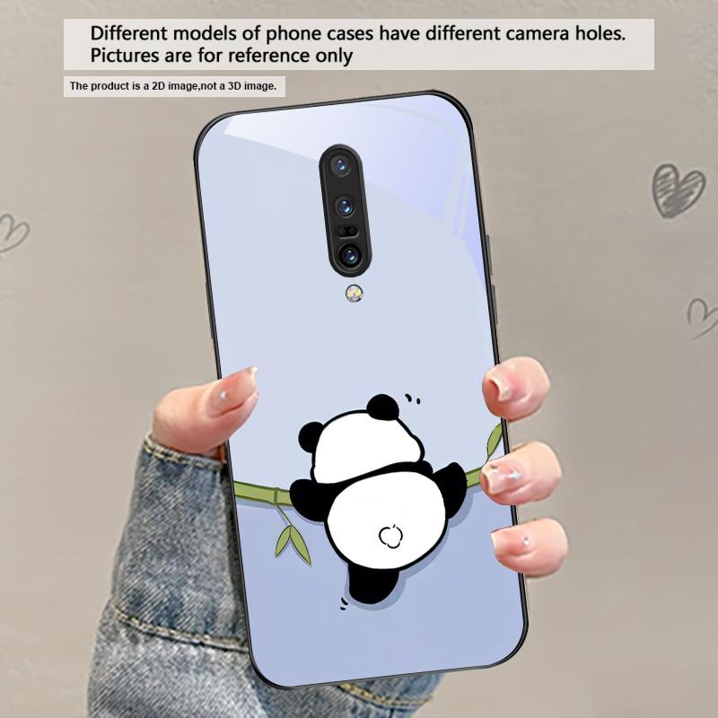 Cute and Adorable Panda For OnePlus Ace 2 3 2V 5 Pro Nord CE 2T 2 3 Lite N20 N30 6 7T 8 T 9 10 Pro 11R 12R 13R Glass Phone Case