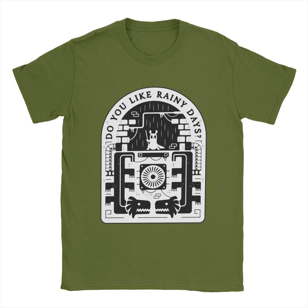 Slugcat Days Rain World T Shirt for Men 100% Cotton Novelty T-Shirts Crewneck Game Anime Tee Shirt Short Sleeve Tops 6XL