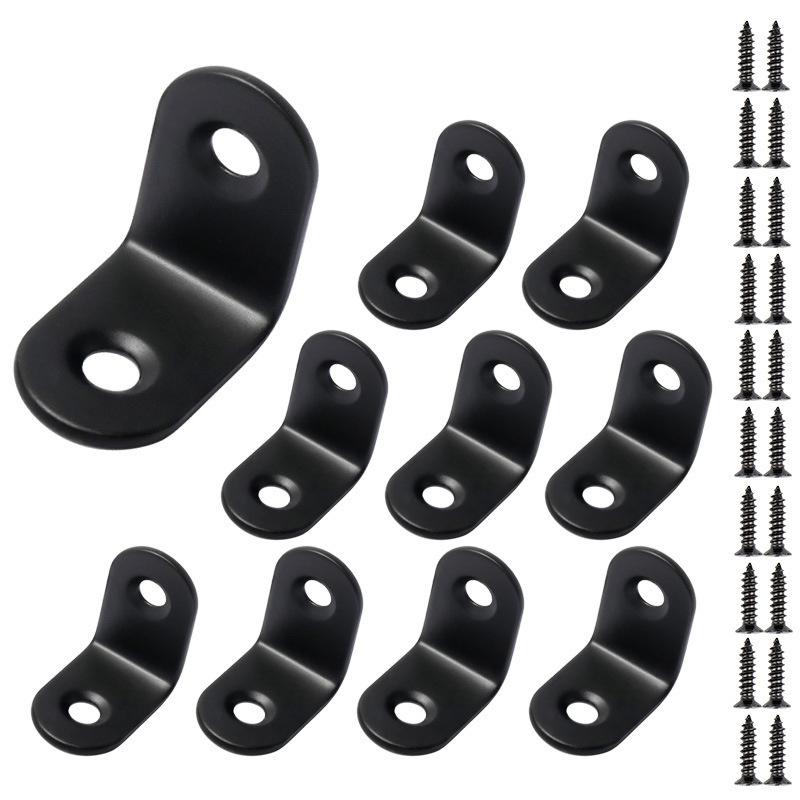 10/20PCS Furniture Support,Shelf Support Angle Bracket Steel Right Shelf Support Corner Bracket 90° Furniture L/I Shape Bracket