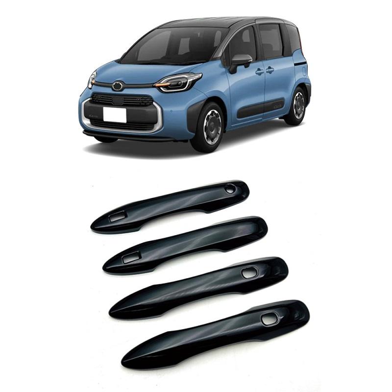 For Toyota Sienta Car Door Handle Cover Trim Carbon Fiber/Chrome/Black Car-Styling Exterior Parts Accessories