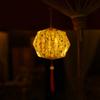 Traditional Ancient Poetry Paper Lantern Portable Calligraphy Lotus Lantern  Mid-Autumn Festival