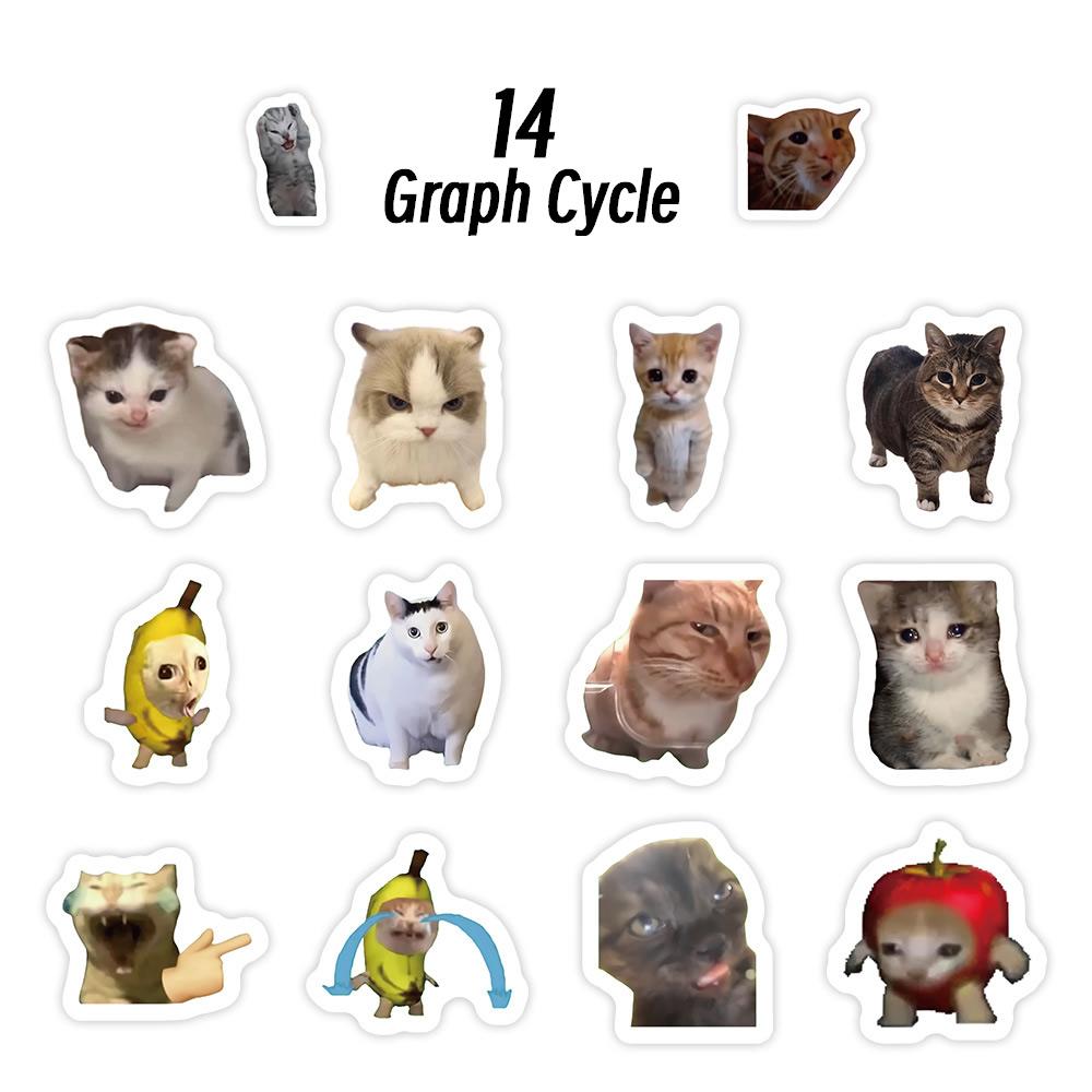 500Pcs/Roll Animation Meme Cat Stickers For School Reward Stickers Classroom Decoration Encouragement Sticker For Student Teacher