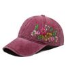 Embroidered Flower Diy Hat Soft Top Outdoor Sun Protection Casual Cotton Baseball Cap Fashionable Spring Summer Hat For Girls