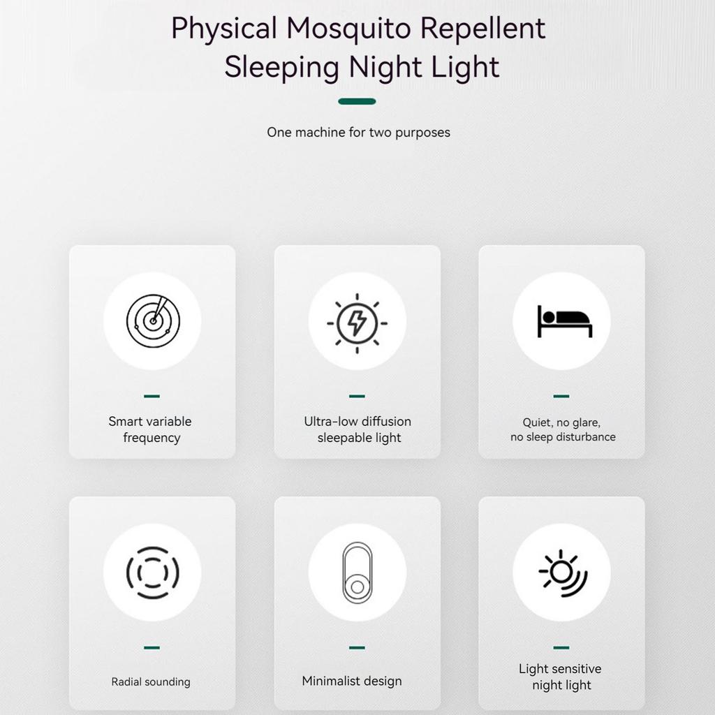 Ultrasonic Mosquitoes Repeller Led Night Light Bugs Killers Environment Management System Electric Lamp Fly Trap Capture Killers