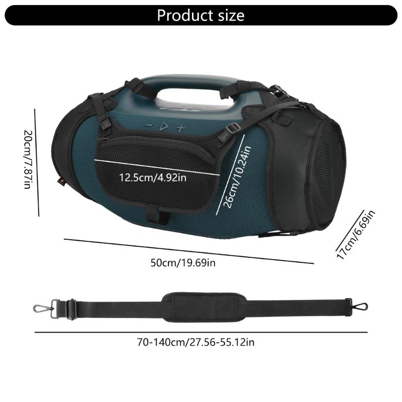 Nylon Protective Cover for Boombox 4 Portable Speaker With Adjustable Shoulder Strap Storage Bag Sleeve Black