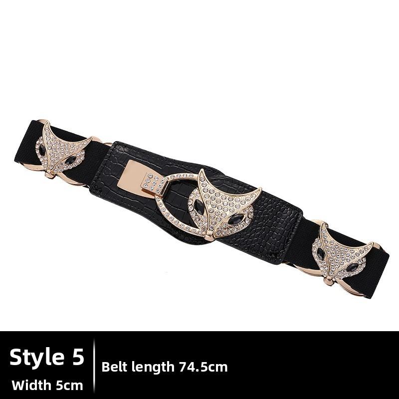 

Вода Модный Дрель Ультра Широкий Пояс С Эластичным Поясом Кристальные Украшения E