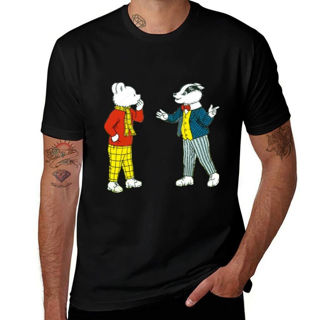 Rupert bear and bill badger T-Shirt Creative Graphic Tee Shirt