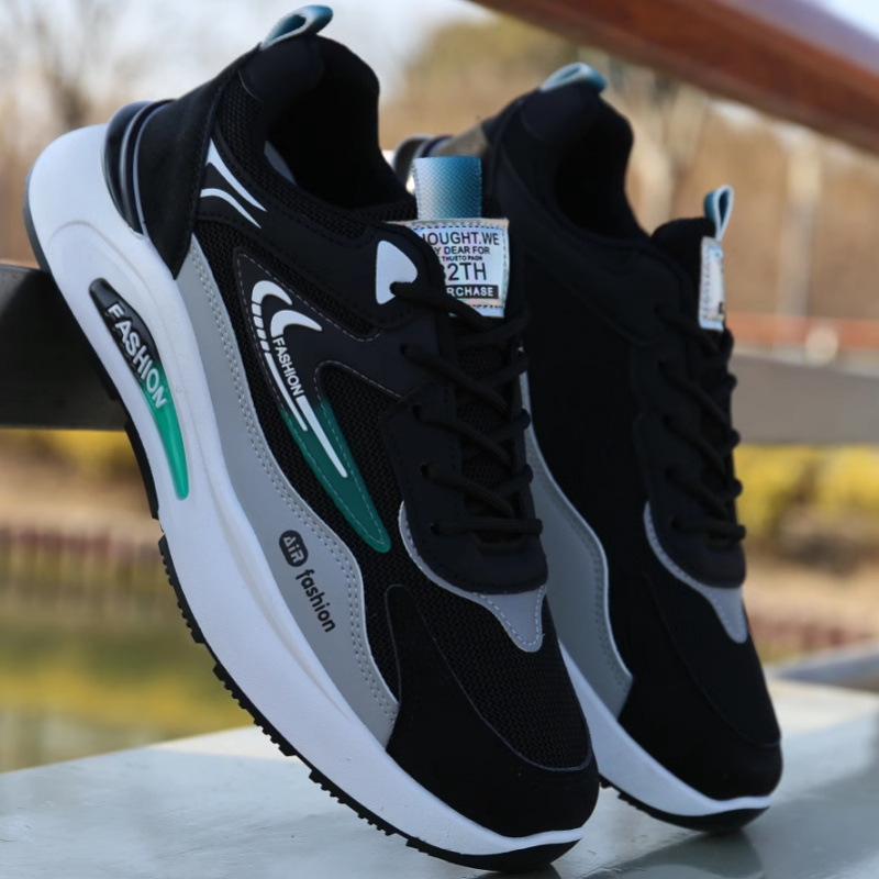 New Men's Shoes Casual Sports Shoes Waterproof Leather Surface Non-slip Wear-resistant Lightweight Running Shoes Fashion Men's Shoes