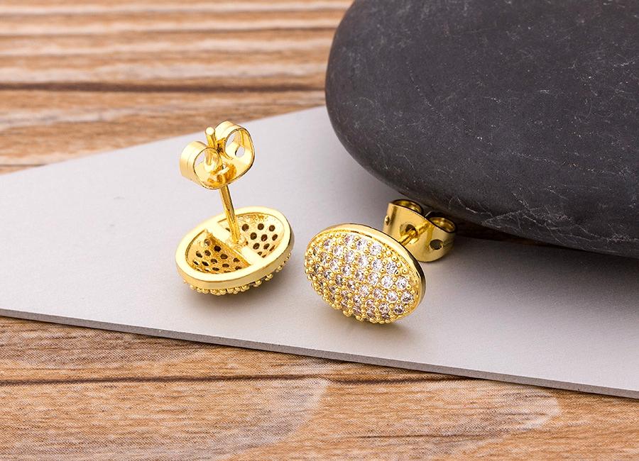 New Fashion Geometric Stud Earrings Copper Cubic Zirconia Wedding Party Daily Wearable Charm Jewelry Styles Fow Women Best Gifts