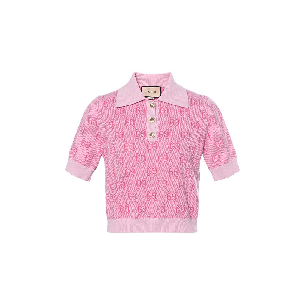 GUCCI Jacquard Polo 'Pink' 773631-XKDK5-5152